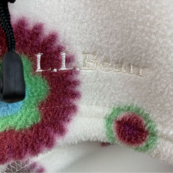 L.L. Bean Fleece Pullover Womens 1X Quarter Snap Jacket Geometric Starburst - Picture 8 of 9